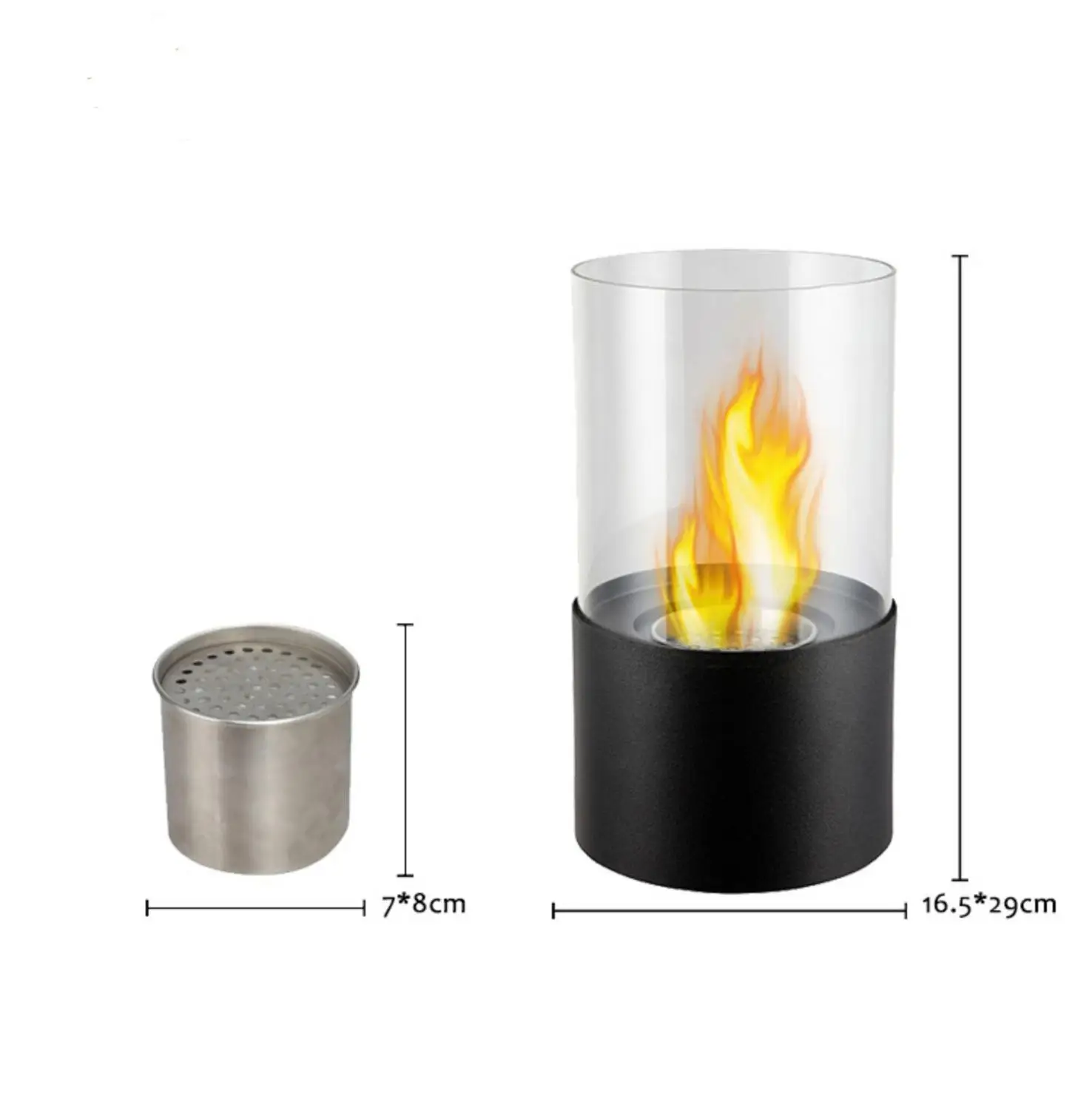 

American Desktop Ethanol Fireplace Decoration Smokeless Small Real Flaming Alcohol Tabletop Fireplace Ornament