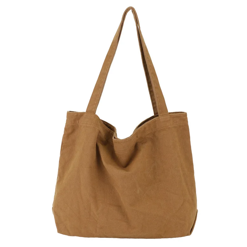 

New Women Canvas Shopping Bags Reusable Foldable Casual Daily Shoulder Handbag Tote