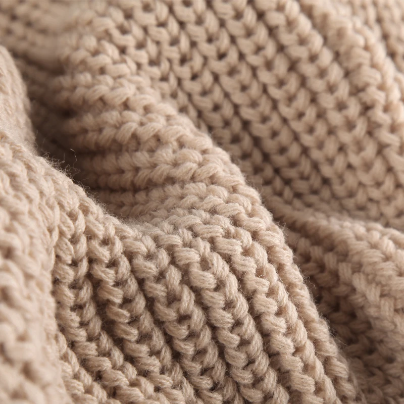 

Oversized, warm, stylish, Korean version, stylish, loose knitted sweater, solid color, new collection for autumn 2021