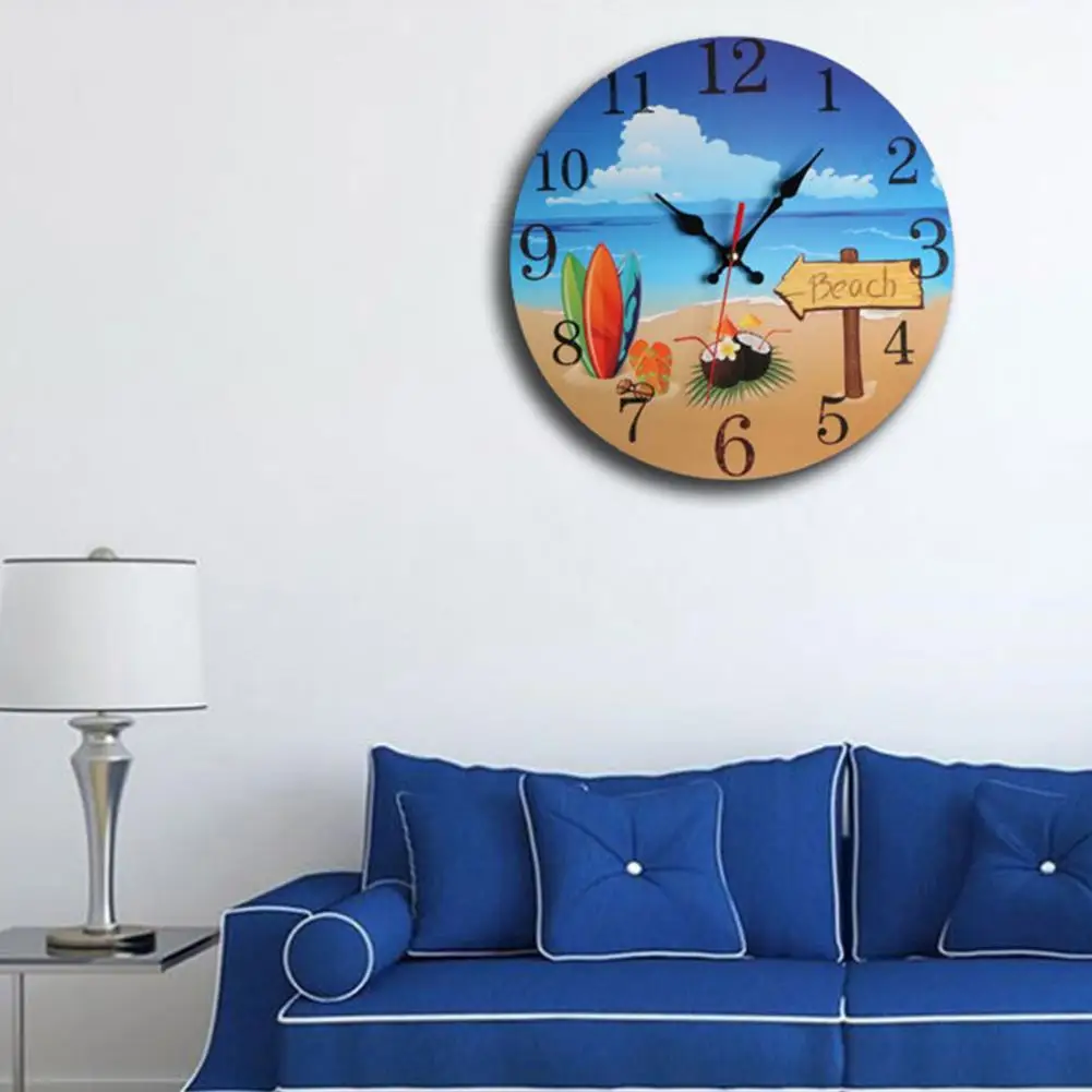 

Simple high-end wall clock with unique patterns Super quiet wooden battery-powered tick-free wall clock Home decoration