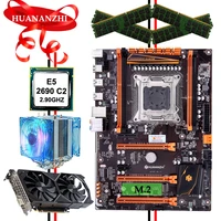 huananzhi deluxe x79 gaming motherboard with m 2 slot cheap motherboard cpu xeon e5 2690 ram 64g video card gtx1050ti 4g
