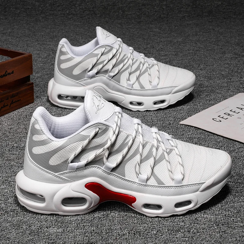 Дышащие кроссовки для бега сетчатые на воздушной подушке цвета хаки прогулок