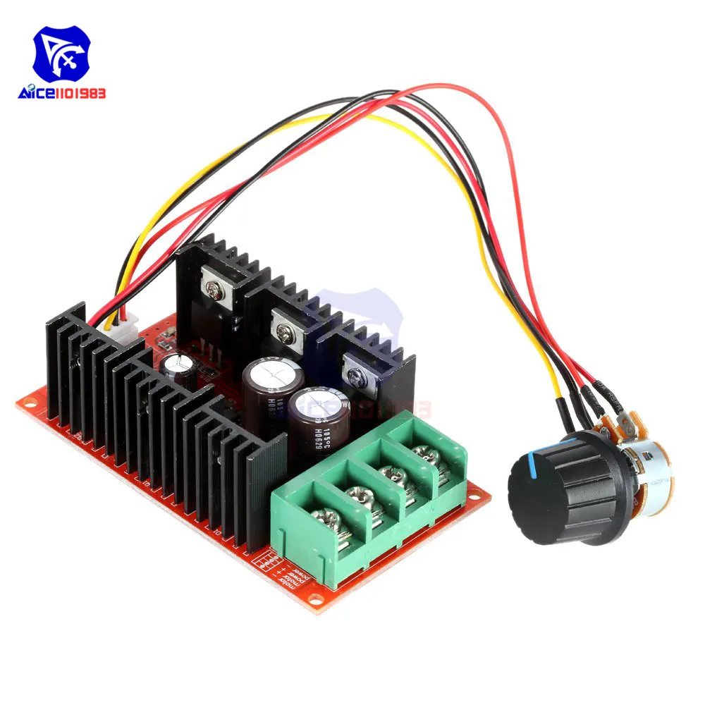 Diymore Регулируемый DC 10-50 V 12V 24V 48V 2000W 40A DC регулятор скорости двигателя ШИМ HHO RC контроллер с Чехол