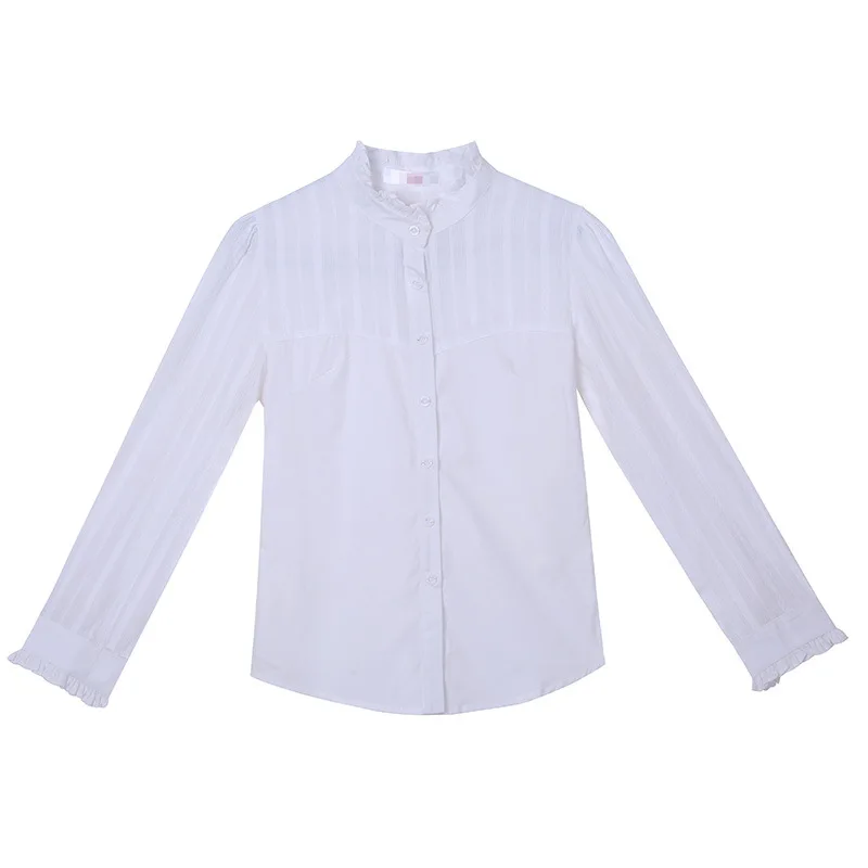 Новинка осенне-зимняя одежда из чистого хлопка новинка кружевная блузка с