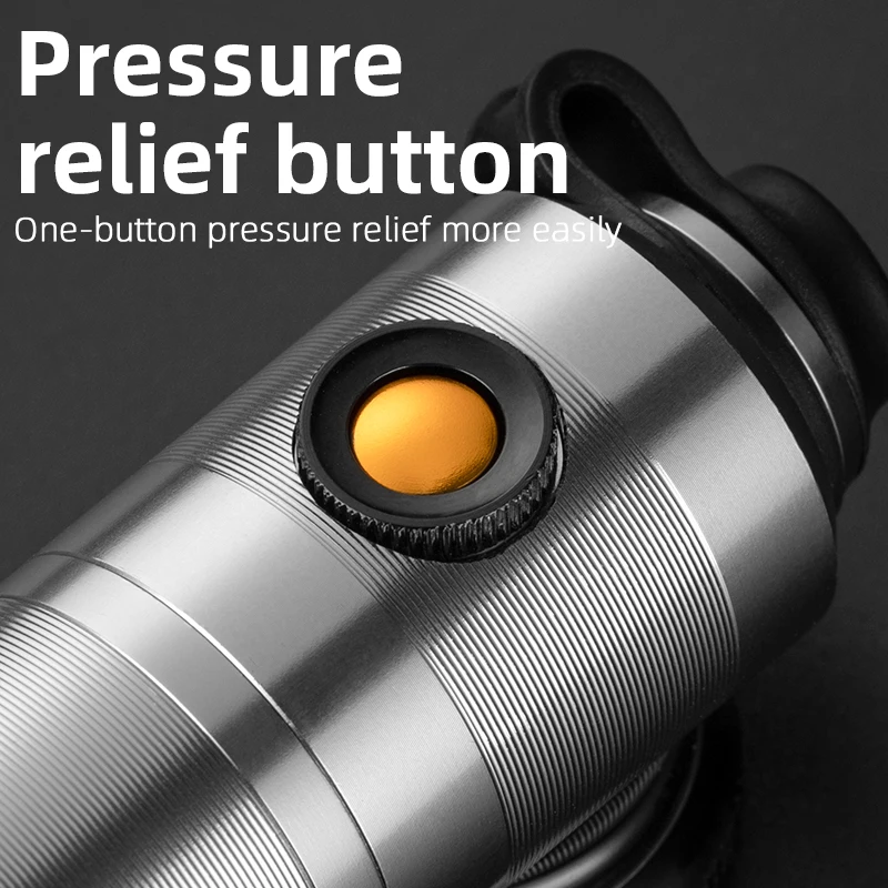 ROCKBROS High Pressure Bicycle Pump CNC Aluminum Alloy Dustproof Barometer AV/FV Ultralight Portable Inflator Bike Accessories | Спорт и
