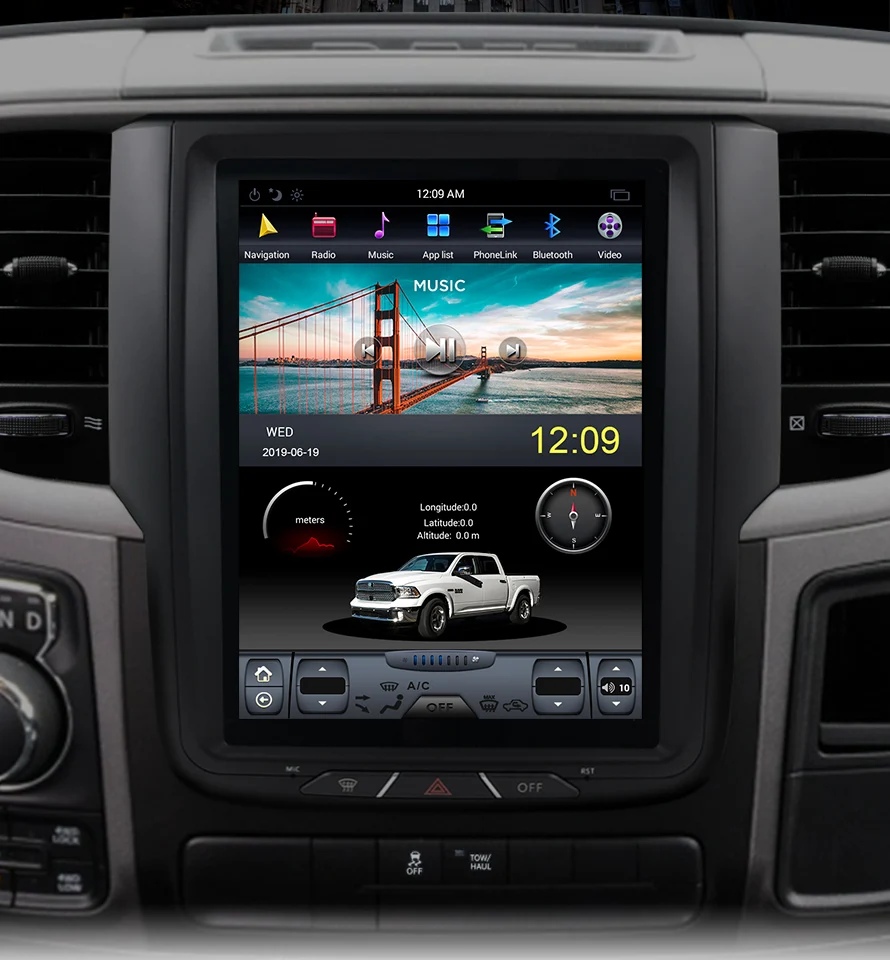 Asvegen 10," вертикальный экран Android 7,1 Автомагнитола для Dodge Ram gps авто стерео Мультимедиа Плеер головное устройство