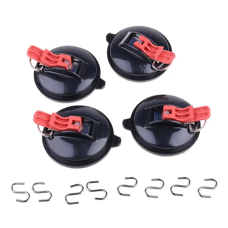 

Suction Cup Anchor Heavy Duty Tie Down Car Mount Luggage Tarps Tents Anchor with Securing Hook Universal for Car Truck LX0D
