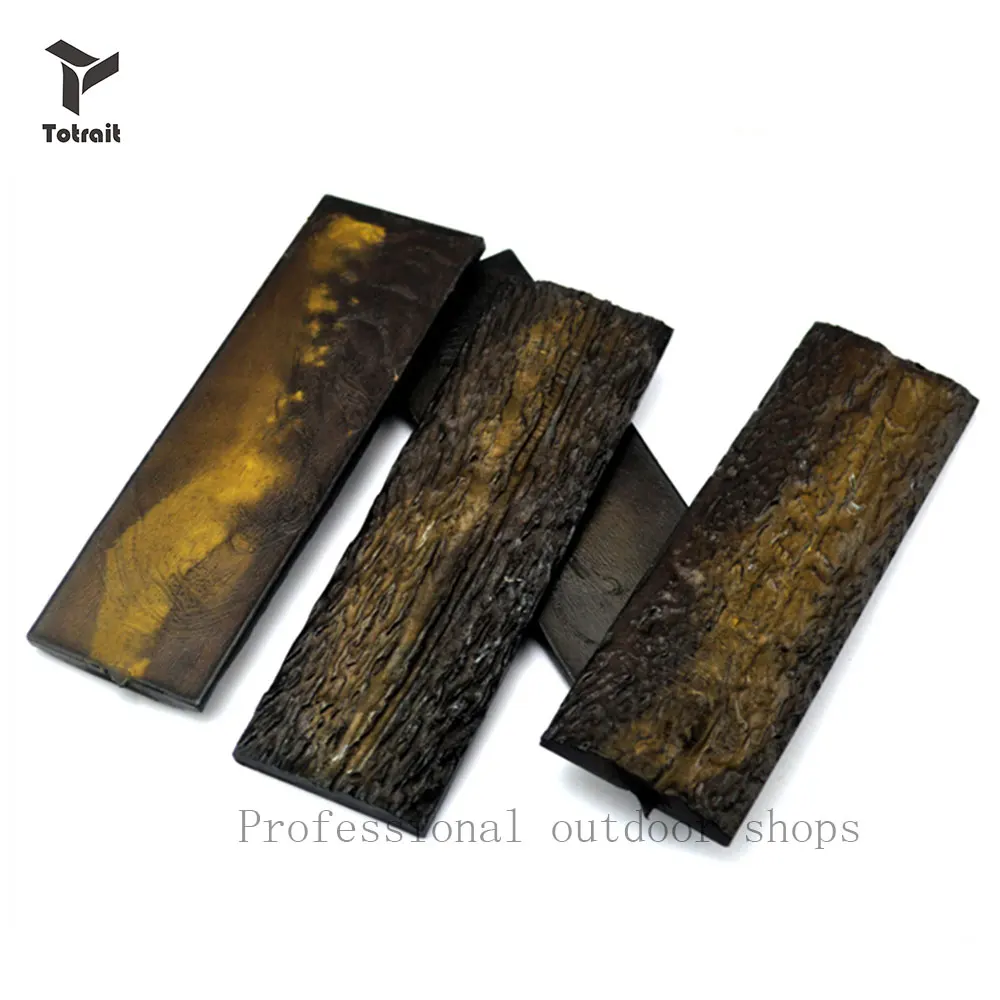 

1 Pair Knife Handle Patch Material Large Size POM Resin Imitated Deer Antler Shank Scales Slabs Blanks Grip Anti-slip