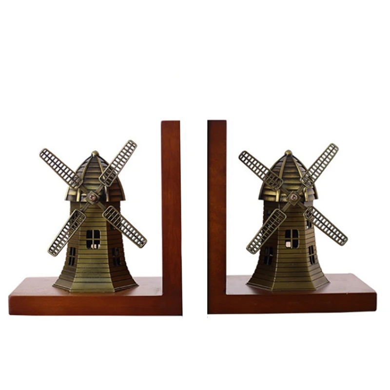 

Windmill Book Stand Decoration Office Study Desk Decoration Office Desk Book By Bookend