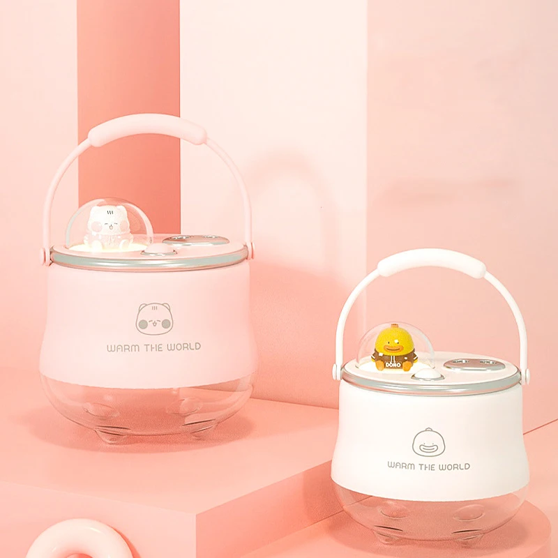 

Creative Portable Humidifier Double Spray Wireless Air Diffuser 400ML Aroma Cool Mist Maker Car Purifier For Home Office