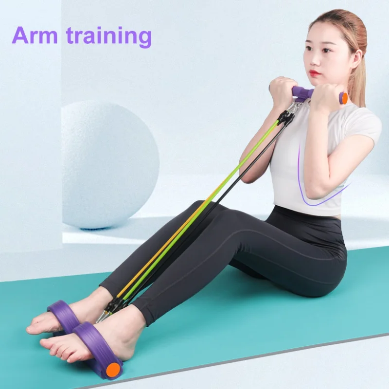 Fitness Gym Resistance Bands Latex Pedal Exerciser-Up Pull Rope Elastic Yoga Equipment Pilates Workout | Спорт и развлечения