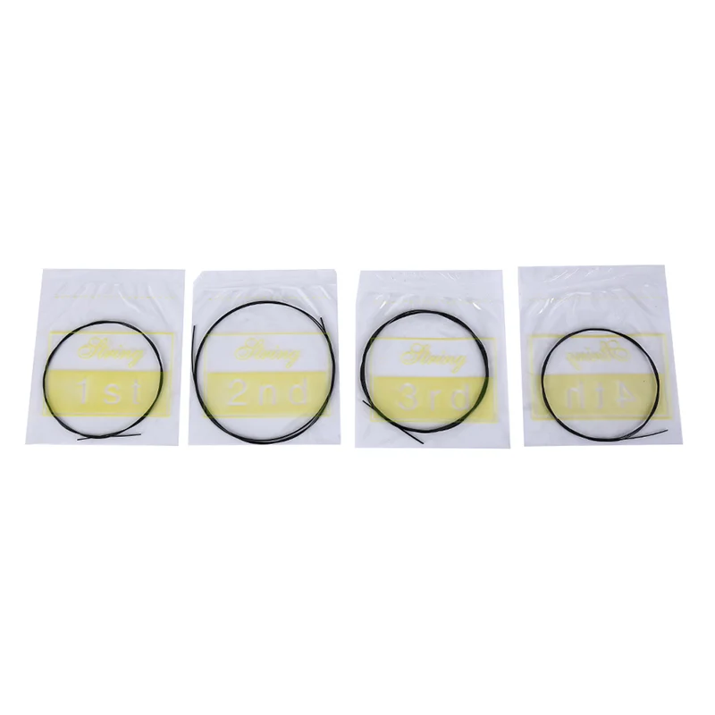 4Pcs/set Black Nylon Ukulele Strings Replacement Part For 21 Inch 23 26 Stringed Instrument | Спорт и развлечения