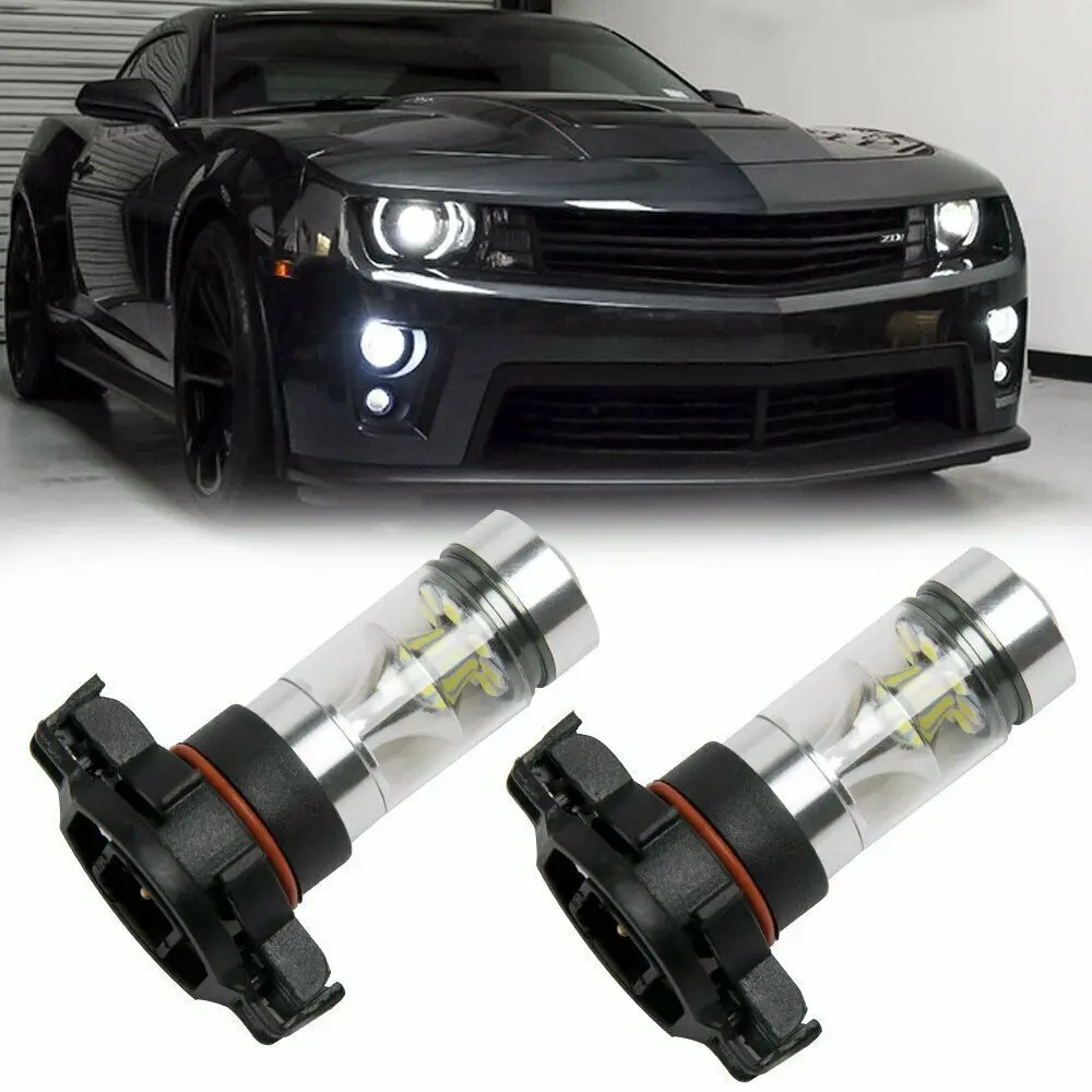 

LKT 1PCSH16 5202 LED Headlight Bulb Fog Lamp 12V White 100W H16 LED Lights for Car
