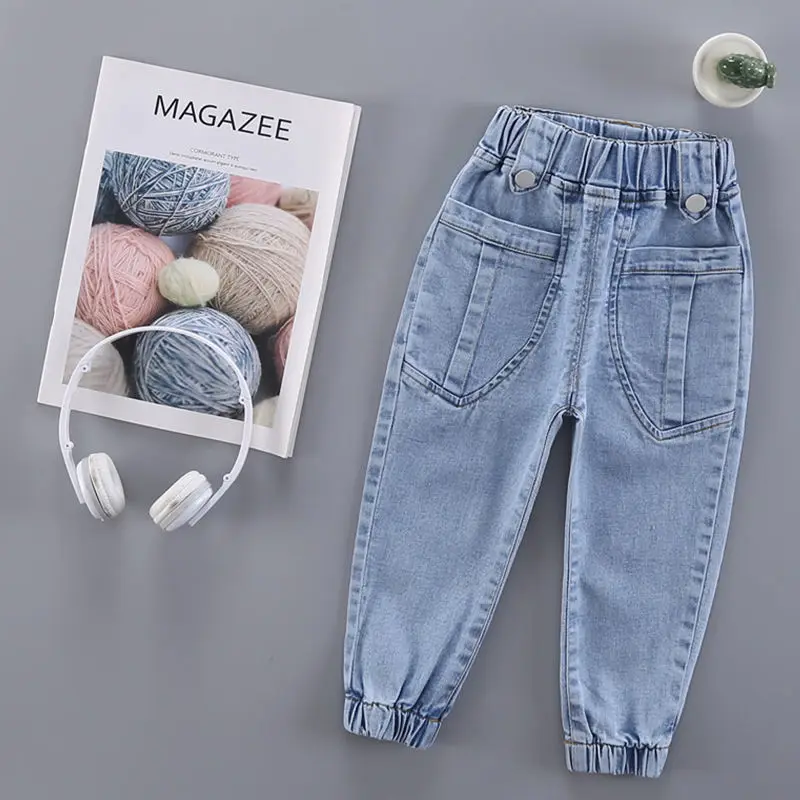 

Spring and Autumn New Girls Jeans Loose Children's Casual Pants Baby All-match Long Pants Kids Trousers 2-7TT