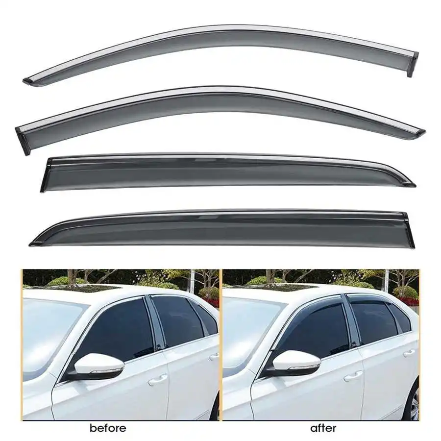 

Side Window Visors Sun Rain Guard Vent Deflectors For Volvo XC40 2017- 2020