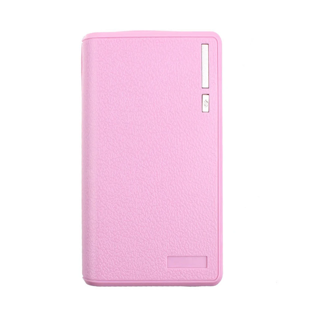 Pink for 6pcs Портативный цифровое мобильное Мощность банковская карта чехол для 4, 6 штук в партии, 18650 Батарея Зарядное устройство чехол Сделай Сам Наборы наружный Micro USB зарядка Box Дело - Цвет: Pink for 6pcs