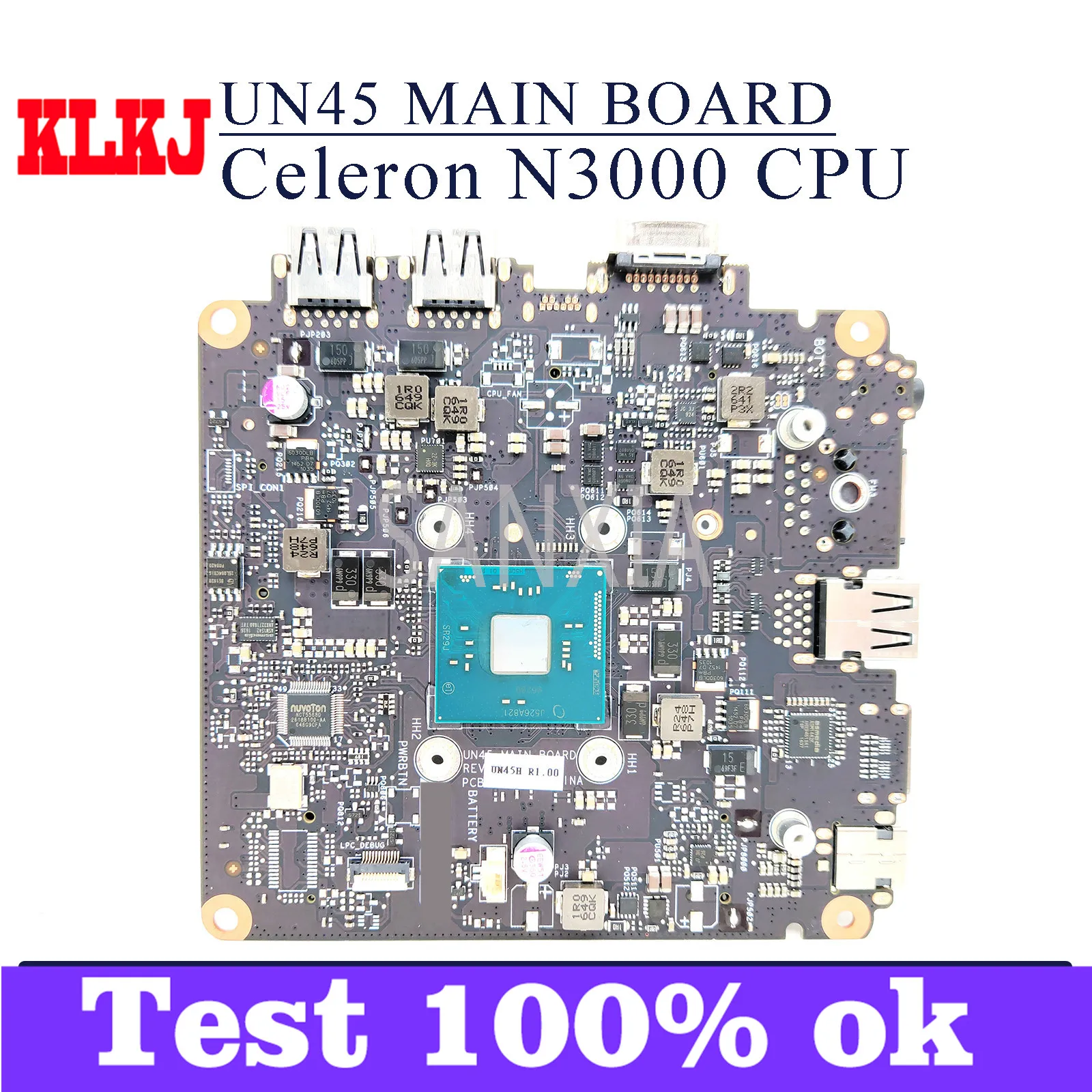 

Dinzi UN45 Laptop Motherboard For ASUS VivoMini UN45H Original Mainboard Celeron N3000 CPU