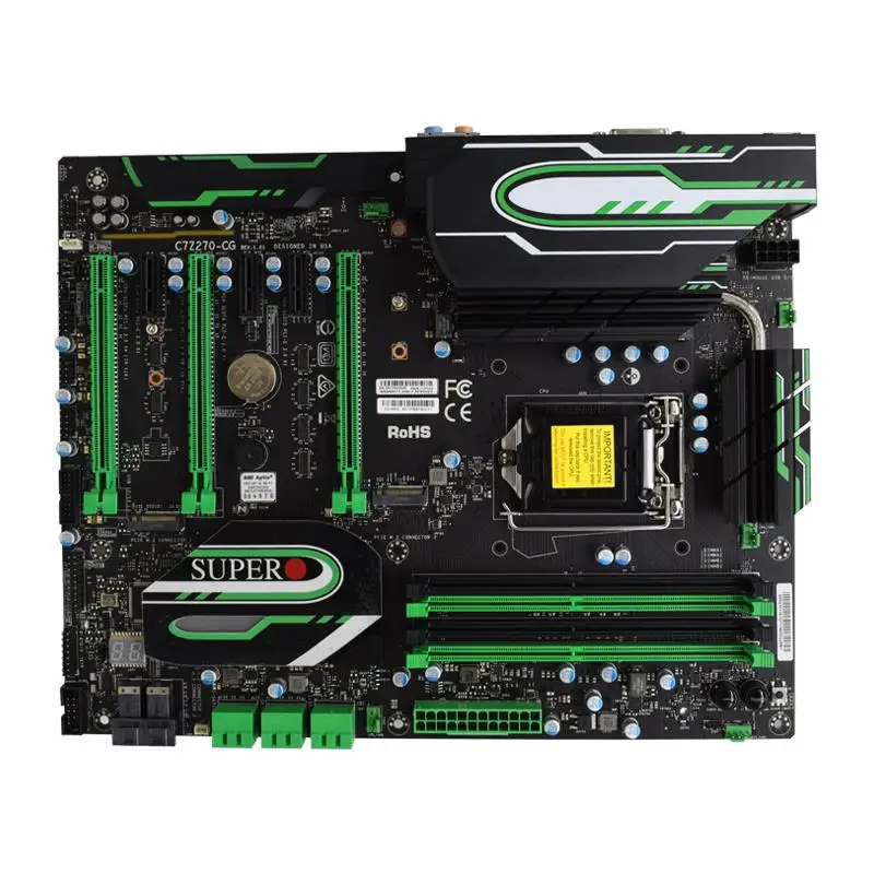 Billig MBD-C7Z270-CG-O Supermicro LGA 1151 Intel Z270 Original PC Motherboard DDR4 Nicht-ECC M.2 Motherboard 3xPCI-E 3,0 X16 Slots 64GB