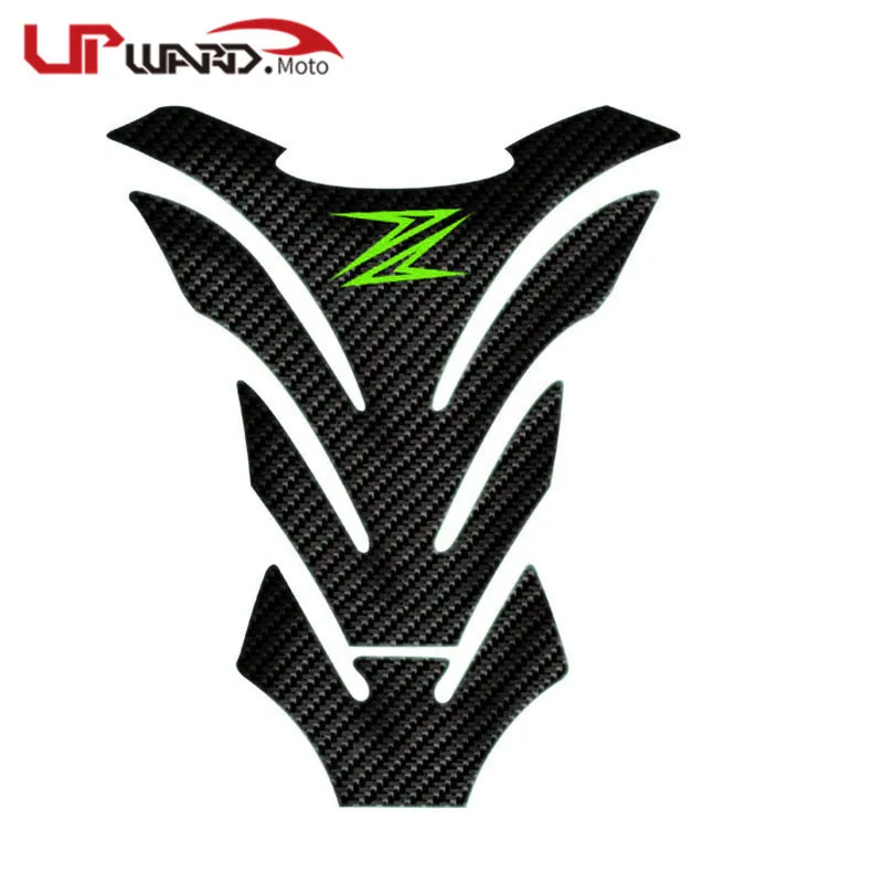 Green Для KAWASAKI Z650 Z750 Z800 Z900 Z1000 Z900RS Z300 мотоцикл углеродное волокно масло Топливный газовый бак накладка наклейка на топливный бак протектор Наклейка - Цвет: Green