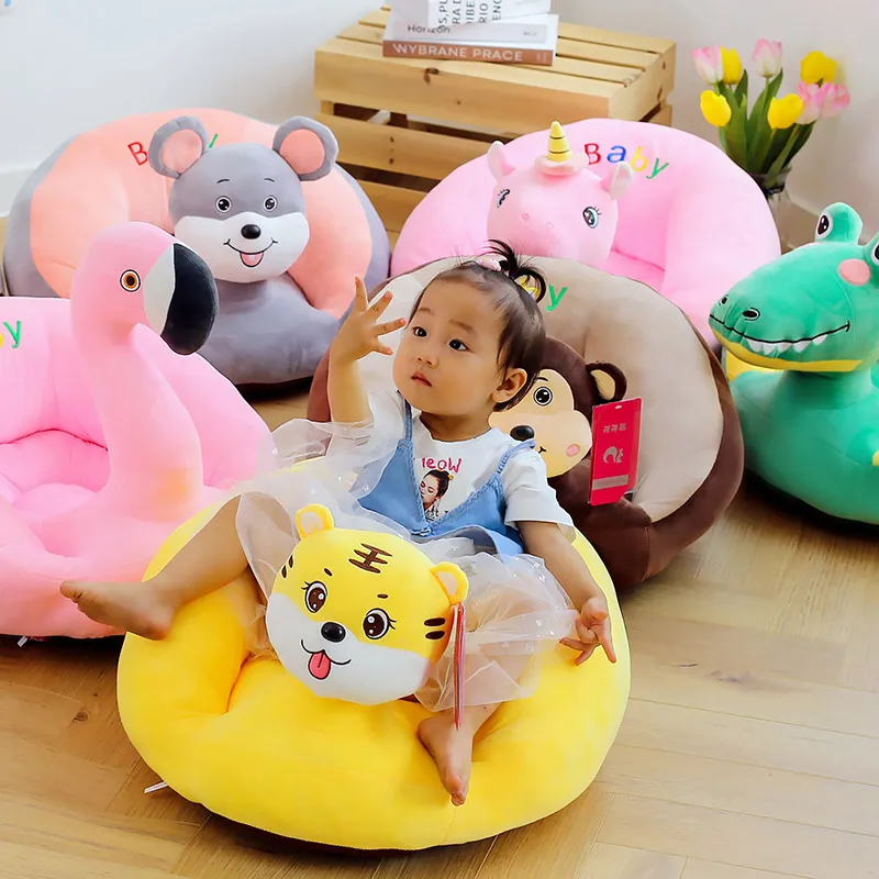 

60cm Cartoon Detachable Plush Animal Sofa Padded Full Non-Deformation Unicorn Seat El bebé aprende a hacer un sofá Плюшевый дива