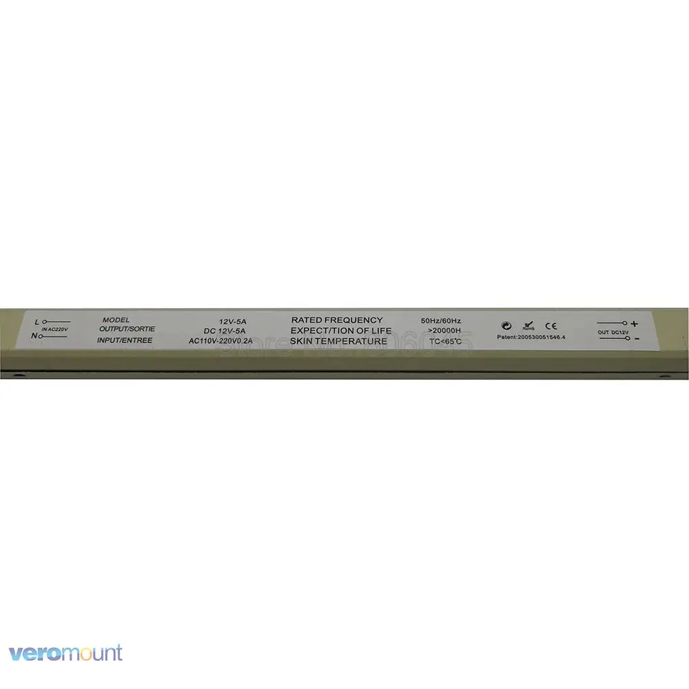 Ультратонкий Светодиодный источник питания 18 Вт 24 36 48 60 трансформатор для