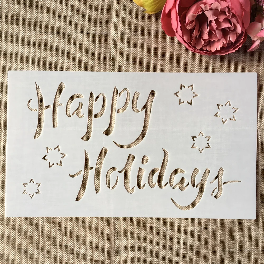 4 шт. 30*17 см счастливые праздники новогодние и рождественские слова сделай сам