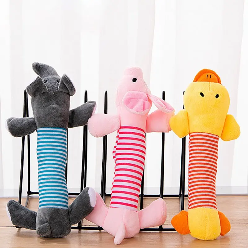 Жевательная игрушка для домашних животных слон с четырьмя ногами плюшевая