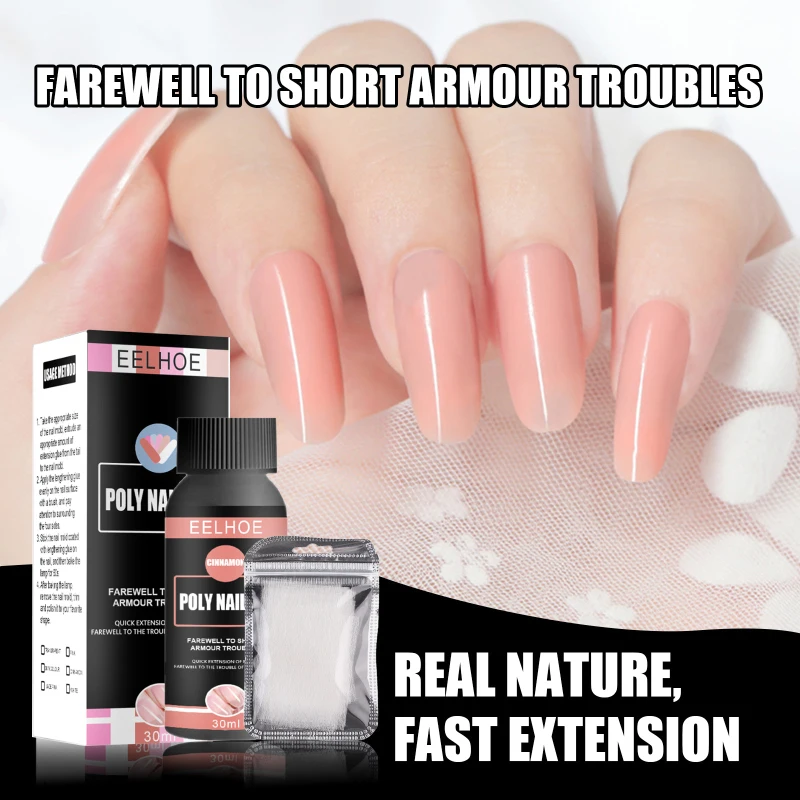 

30ml Nail Extension Gel Acrylic White Clear Pink Quick Building Gel For Nails Finger Prolong Form Tips Manicure Nail Tools