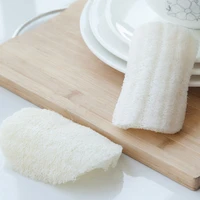 5pcs pratical natural loofah dishwashing cloth scrub pad dish pot easy to clean scrubber sponge kitchen clean brushes