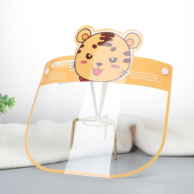 

Children Kids Anti-droplets Visor Shield Bucket Hat Face Protective Cap Cute Cartoon Tiger Rabbit Panda Anti-fog Sun Cap Hat