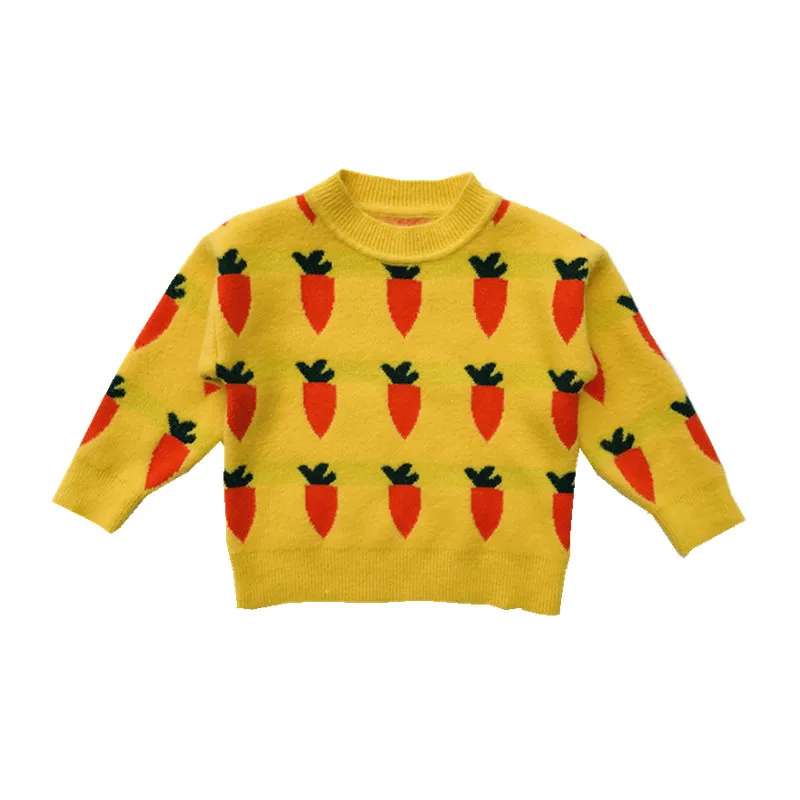 Детские свитера для девочек дизайн морковки детей от 2 до 7 лет можно носить