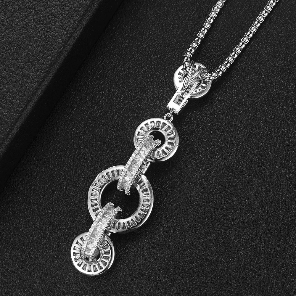 

SisCathy 2019 Luxury Charms Cubic Zirconia Inlaid Fashion Jewelry Sets Dubai Wedding Jewelry Sets Necklace Dangle Drop Earrings