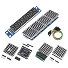 Модуль матричного микроконтроллера MAX7219, модуль дисплея MCU, светодиодный дисплей, модуль управления для Arduino 5 В, наборы сделай сам 4 в 1, красныйзеленый