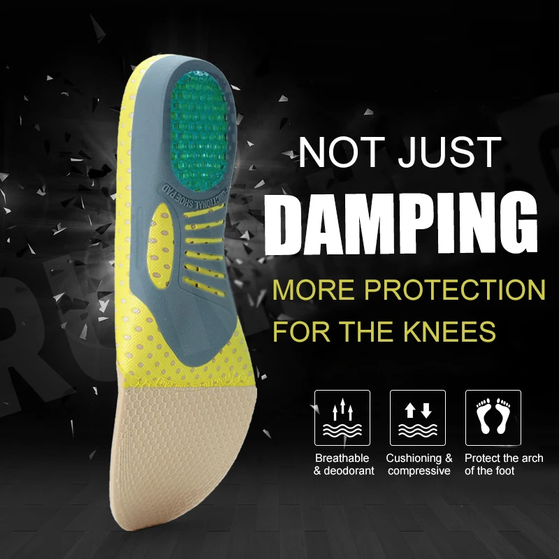 

Insoles Arch Support Sport Shoes Insoles Silicone Unisex Sole Inserts Anti-Slippery Women Men Sole Pad for Running Basket Shoes
