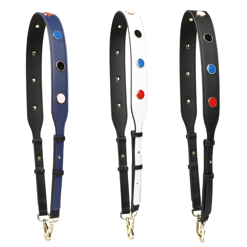 

Ремешок для Сумки из искусственной кожи, регулируемый широкий ремешок через плечо, модный металлический цветной ремень для аксессуаров
