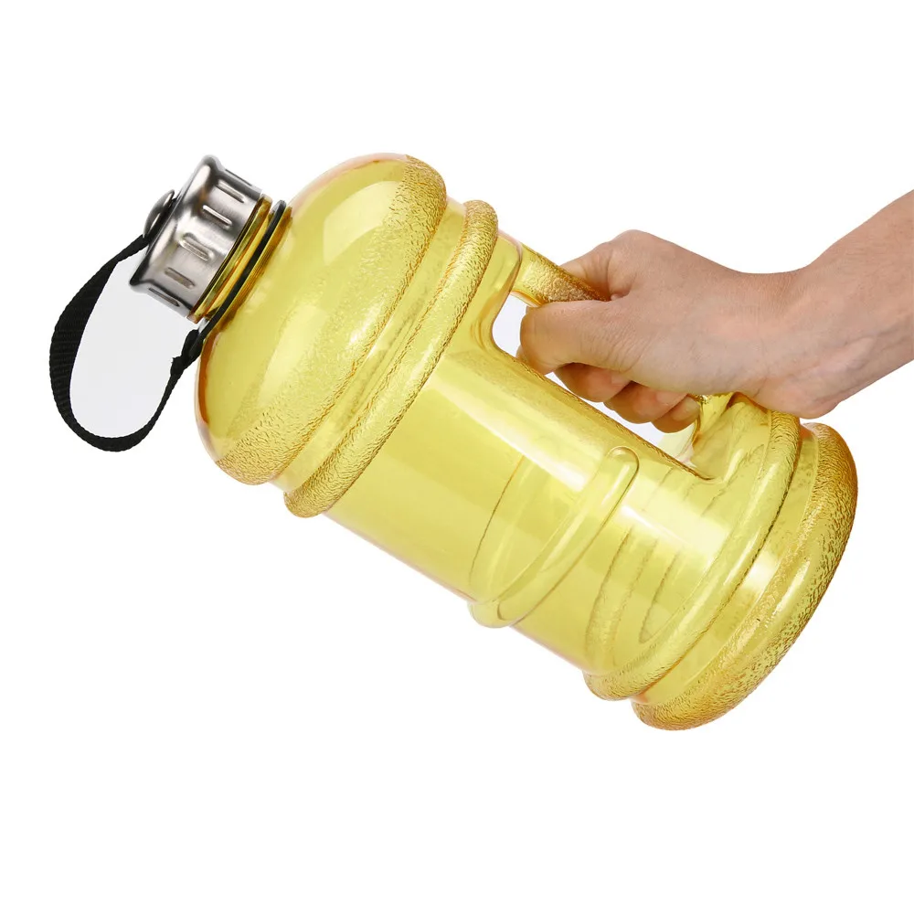 Yellow 2.2L Спорт Путешествия Спорт на открытом воздухе водосборник большой BPA бесплатно для занятий спортом, тренажерного зала бутылки для напитков крышка чайник тренировки 40 - Цвет: Yellow
