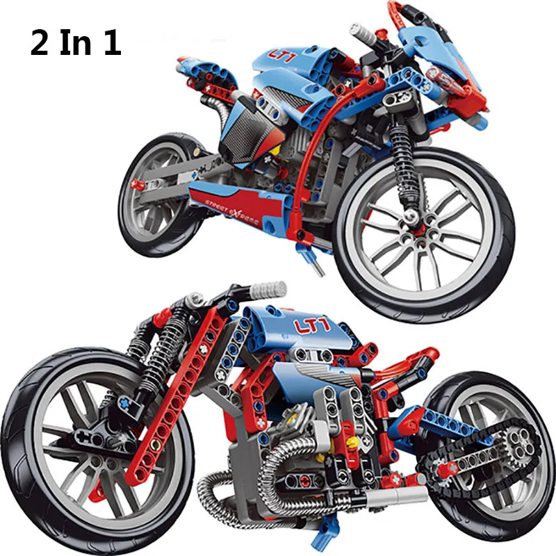 Motorcycle Moto Racing CAR Motorbike City Vehicle Sets Off Road Model Building Blocks MOC Kits Kids Toys Action Figure Wars | Игрушки и