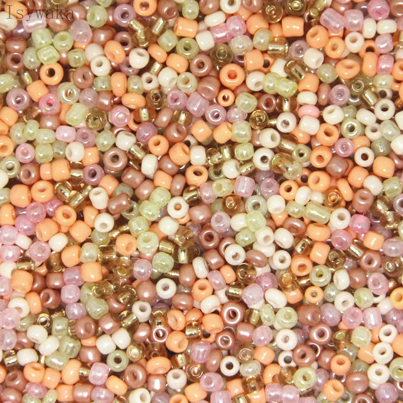 

2mm 3mm 4mm Peach Multicolor Czech Glass Seed Spacer Beads Austria Crystal Round Beads For Kids Jewelry DIY Making Accessorie