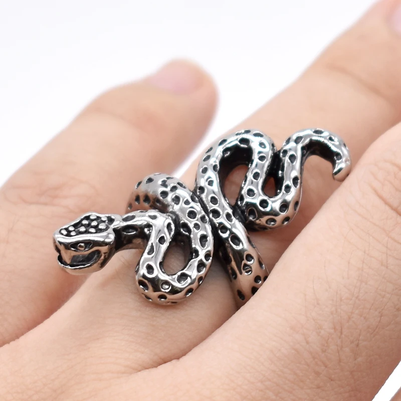 AMUMIU 2021 Новое модное кольцо из нержавеющей стали для мужчин байкерское панк