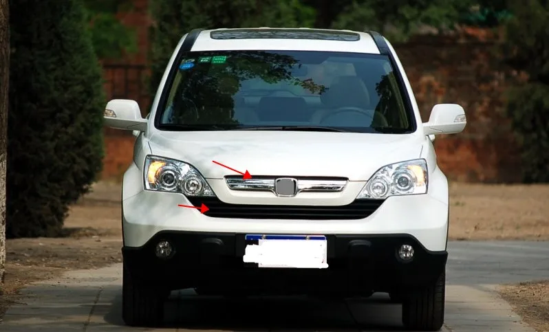 Серебристая передняя решетка бампера для Honda CRV/CR V 2007 2009 2 шт.|Гоночные решетки| |