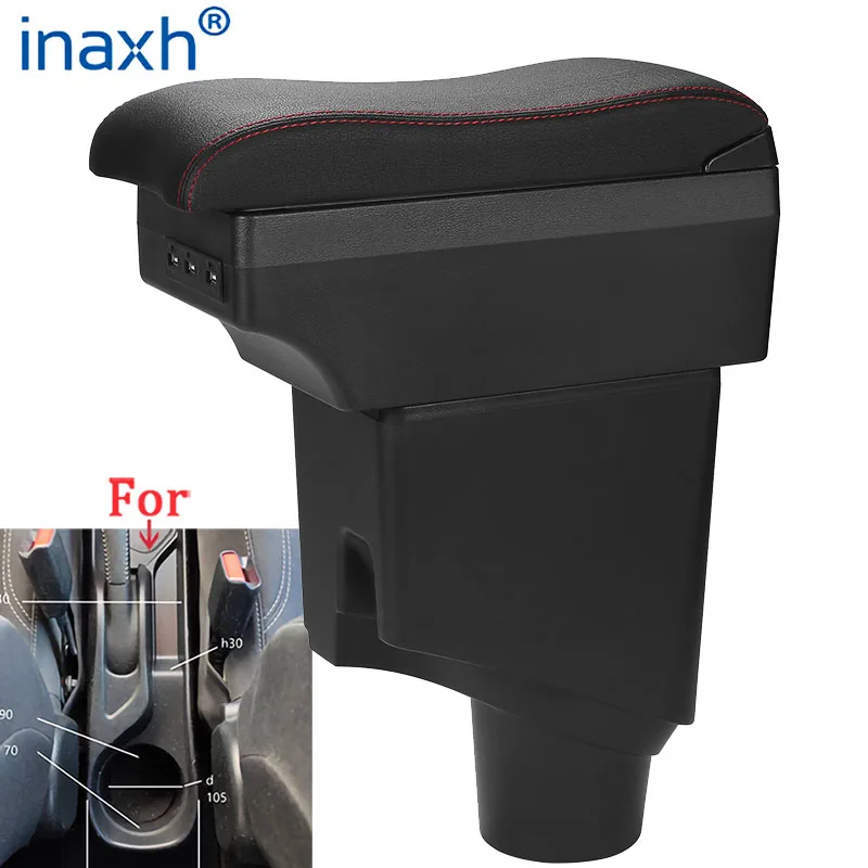 

For Toyota Yaris Armrest For Toyota Yaris hybrid Car Armrest box 2021 2020 2019 2018 Retrofit parts Interior Storage box USB LED