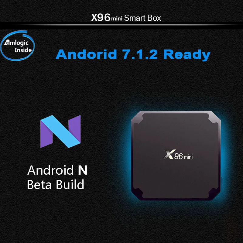 X96 мини Мини Android 7 1 Smart tv BOX Amlogic S905W четырехъядерный YouTube медиаплеер Поддержка 4K 30tps