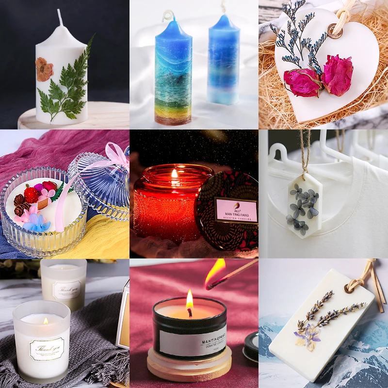 High quality Natural Soy Wax for DIY Candle Making Supplies Smokeless Waxed Candles Wicks Raw Material Handmade Gift soy candle | Дом и сад