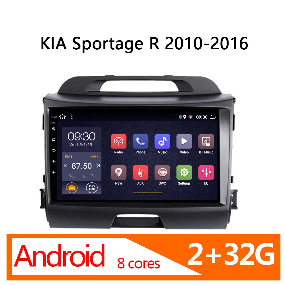 Автомагнитола coche для KIA Sportage R android 2 ГБ + 32 8 ядер 2010 2011 2012 2013 2014 2015 2016 автомагнитола