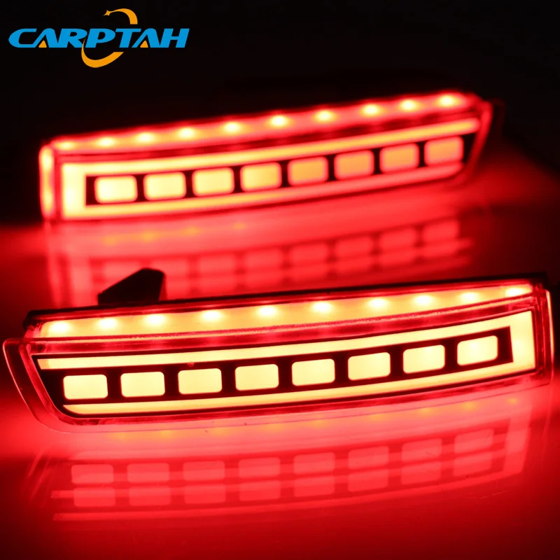 

2PCS LED Rear Fog Lamp For Nissan Kicks 2017 2018 2019 Car LED Bumper Light Brake Light Reflector 2-in-1 Functions