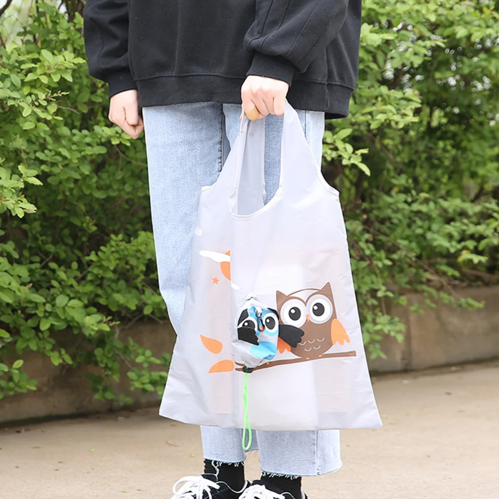 

4pcs Lovely Pouches Universal Grocery Bags Lightweight Tote Bags (Mixed Color)