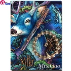 5D алмазная живопись, мозаика в виде оленя, квадратная круглая вышивка сделай сам, алмазная вышивка животными набор со стразами, вышивка крестиком, домашний декор