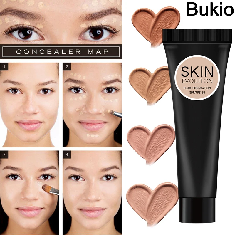 Bukio BB крем основа для макияжа пробный Набор Жидкий тональный Полное покрытие лица