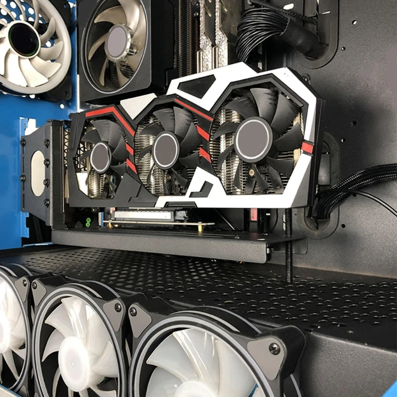 

Vertical GPU Bracket PCI Slots Graphics Card Vertical Install Holder kickstand/base ATXcase chassis for GPU with LED
