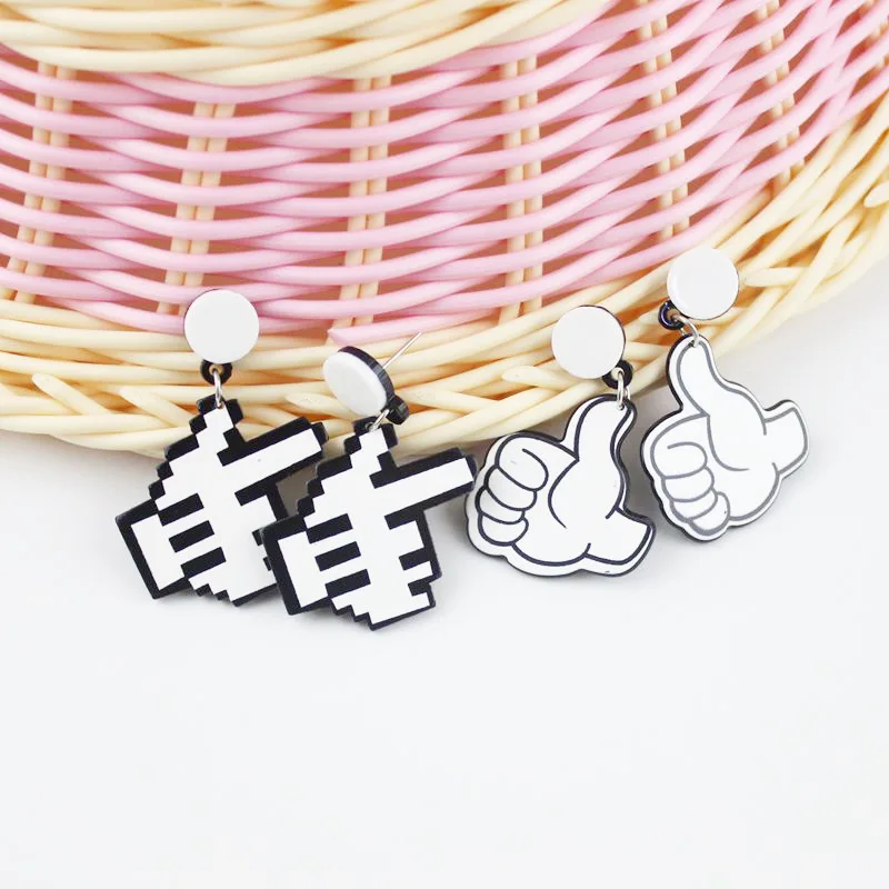 Евро-американский стиль модные смешные классические жесткие серьги увеличенные